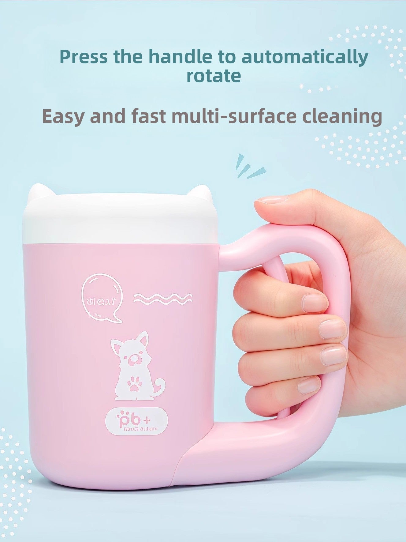 360 Degree Rotating Dog Paw Cleaning Cup, Hands-Free Wash