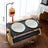 Adjustable Height Ceramic Pet Feeding Bowl with Metal Stand for Cats and Dogs