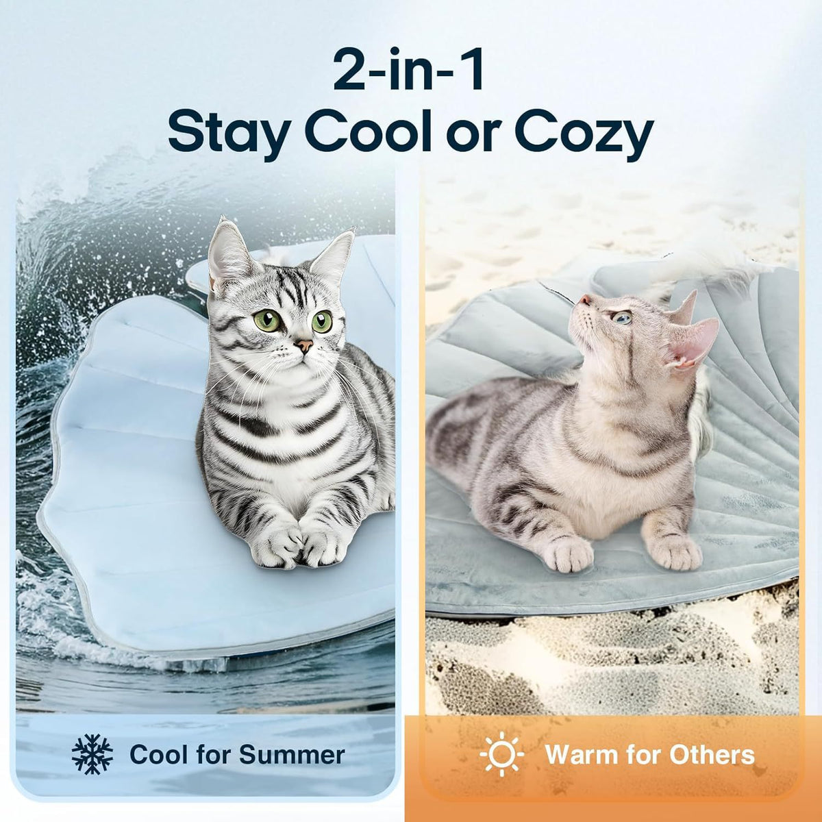 Leaf print cooling ice pad for pets, alternative angle view