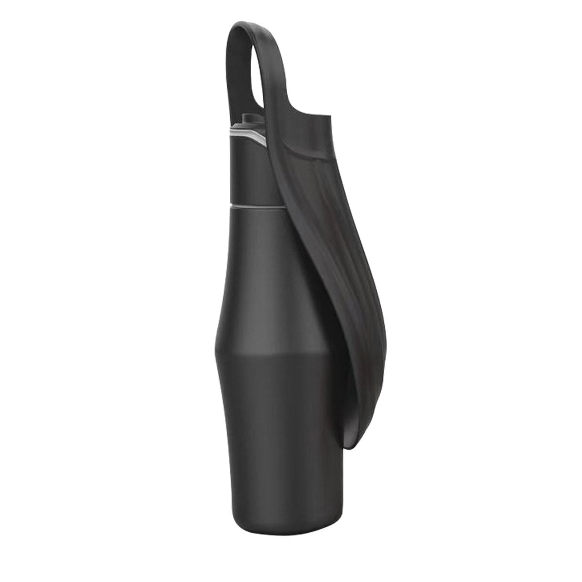 Insulated 750ml stainless steel dog water bottle with bowl, product image 11