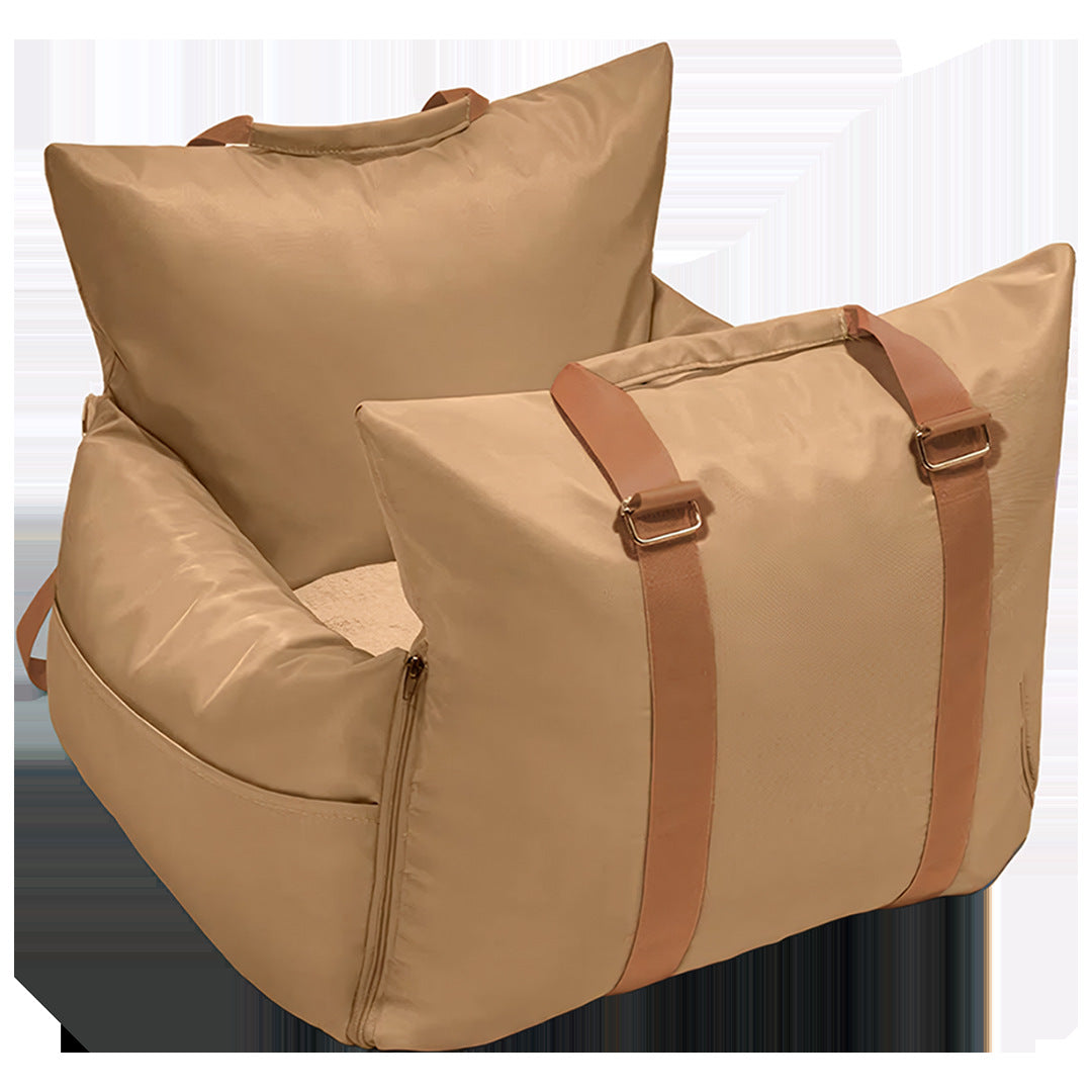 Waterproof Dog Car Seat Bed, Cooling Ice Silk Travel Kennel