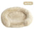 Plush round donut bed for cats and dogs, further angle view