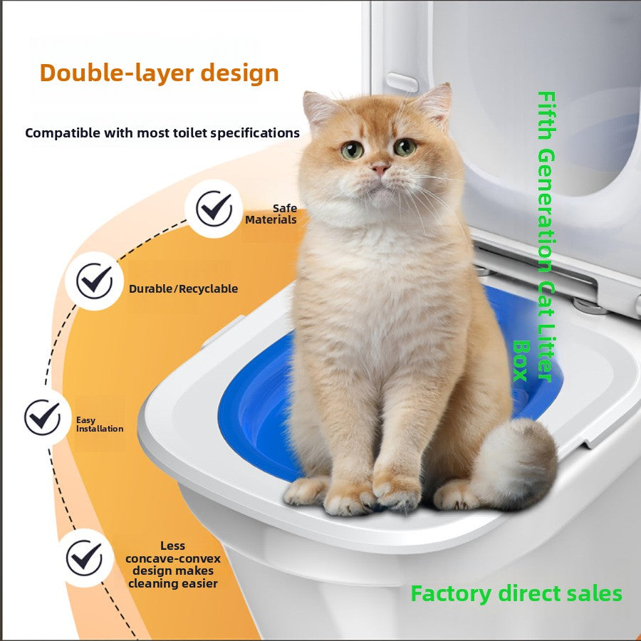 Cat Toilet Training Tray, Removable and Washable ABS Guide