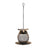 Bronze metal owl shaped hanging bird feeder for gardens, view 5