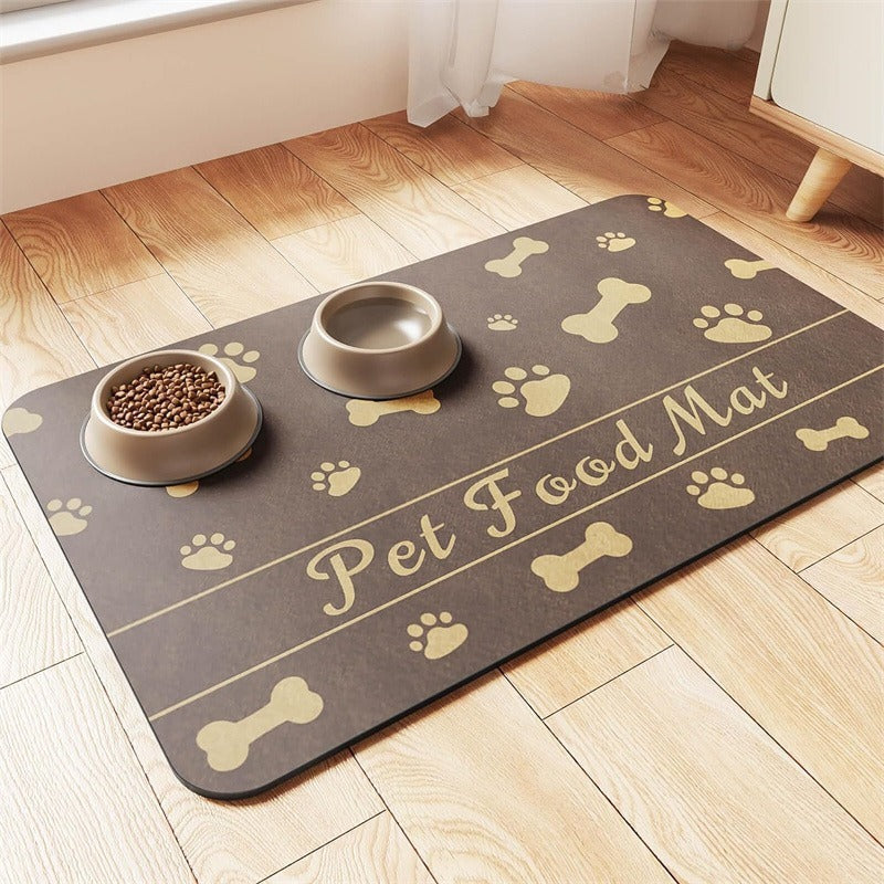 Quick-dry diatomite pet feeding mat, alternative angle view