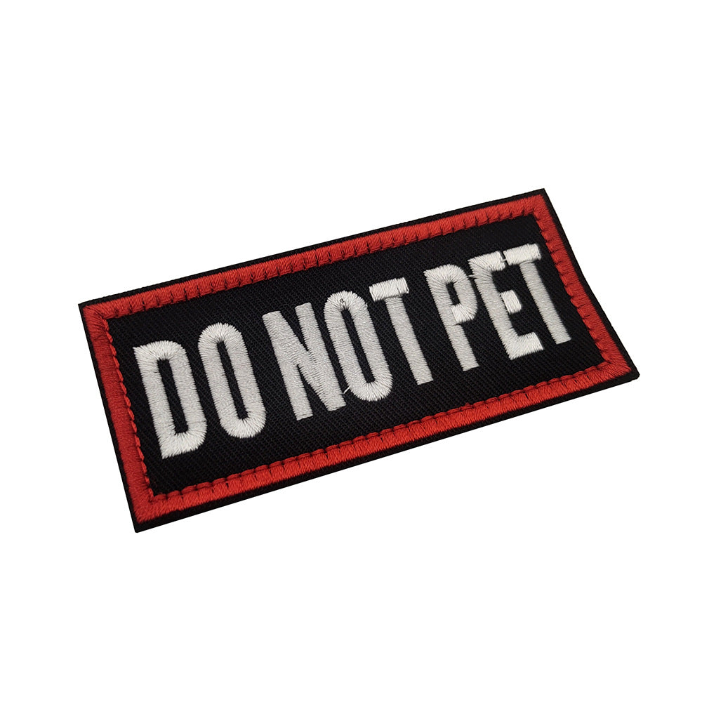Embroidered hook and loop dog vest patch reading do not pet, product image 5