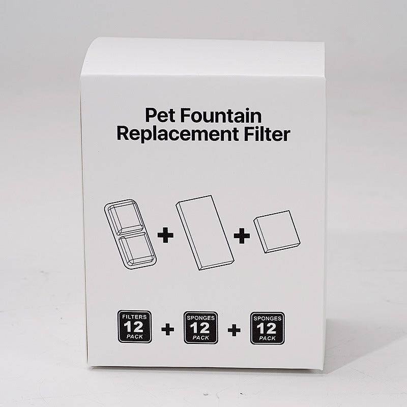 Replacement Filter Cotton and Activated Carbon Pack for Pet Water Dispensers