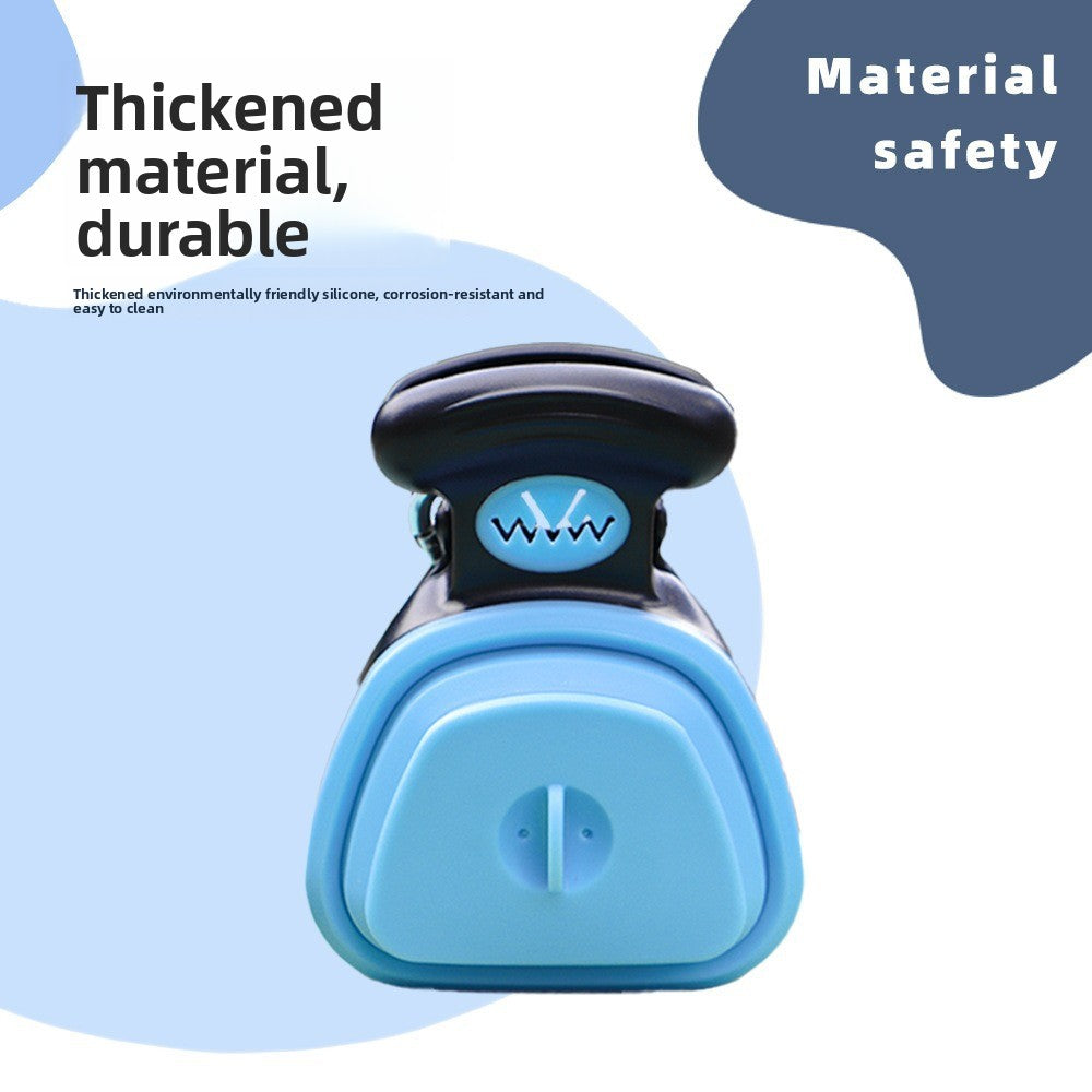 Foldable dog poop scooper with bag holder, detail photo 4