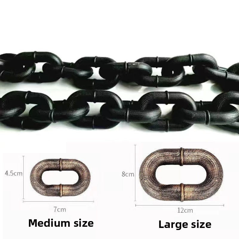 Chain-look plastic dog lead prop, ideal for photos and costume fun