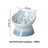 Ceramic High-Foot Cat Bowl with Slanted Rim, Slow-Feeding Feature and Ear Handles