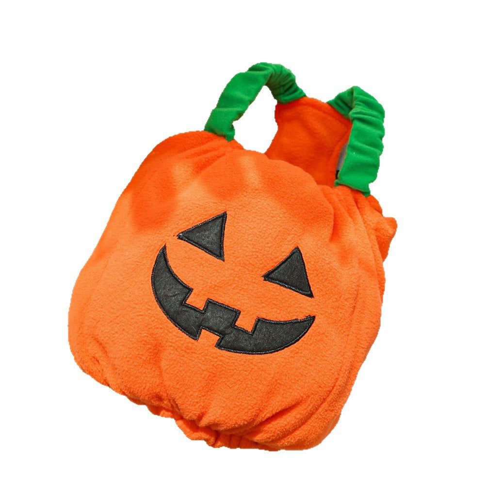 Funny pumpkin Halloween costume for dogs and cats, available in 2 styles, image 5
