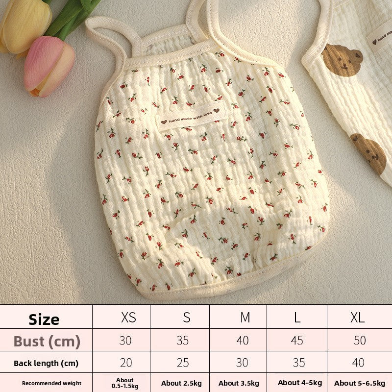 Cotton summer dog vest and strap top, available in 12 styles, image 20