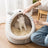 Removable washable grey cat house with cat face, detail photo 4