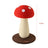 Red mushroom cat scratching post with hanging ball, photo 7 of 12