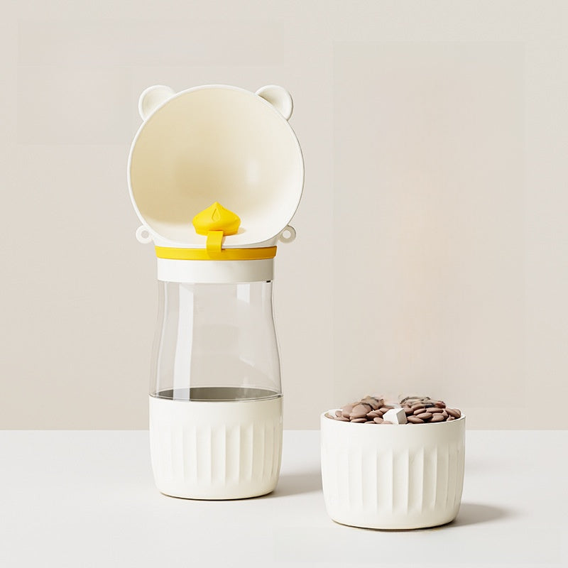 Portable dog water bottle in food-grade ABS, material detail