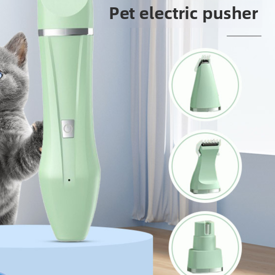 Quiet Battery Pet Hair Clipper Set with Paw Shaver and Grinder