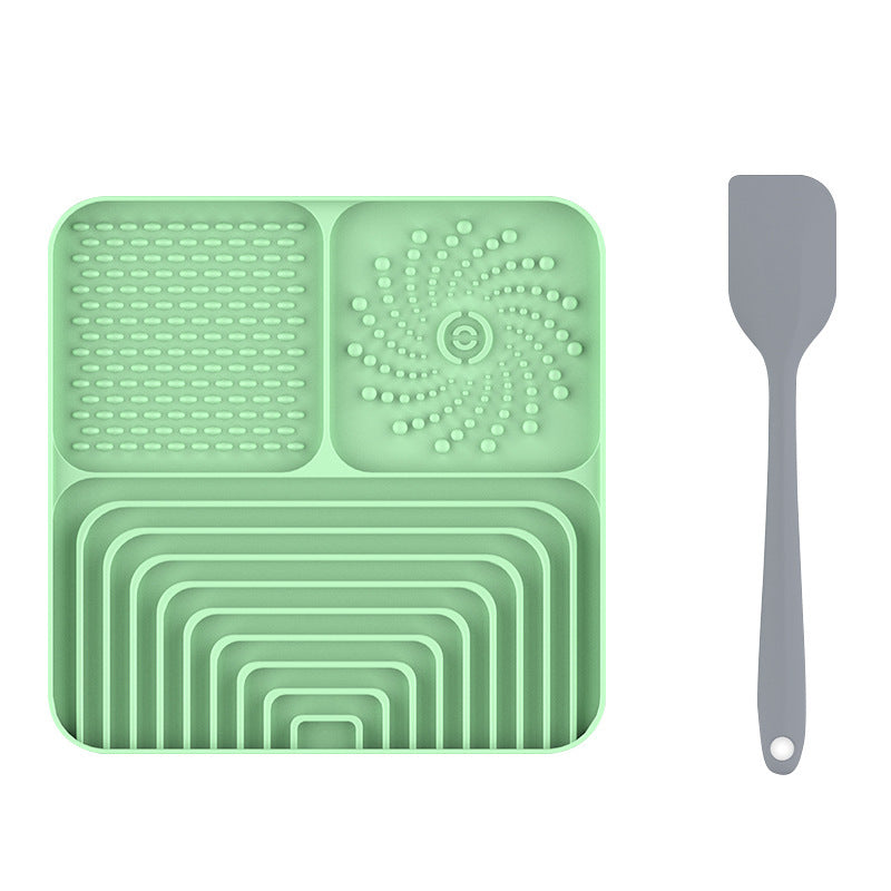 Silicone Pet Lick Mat Slow Feeder Tray with Suction Cup Non-Slip Base for Cats and Dogs