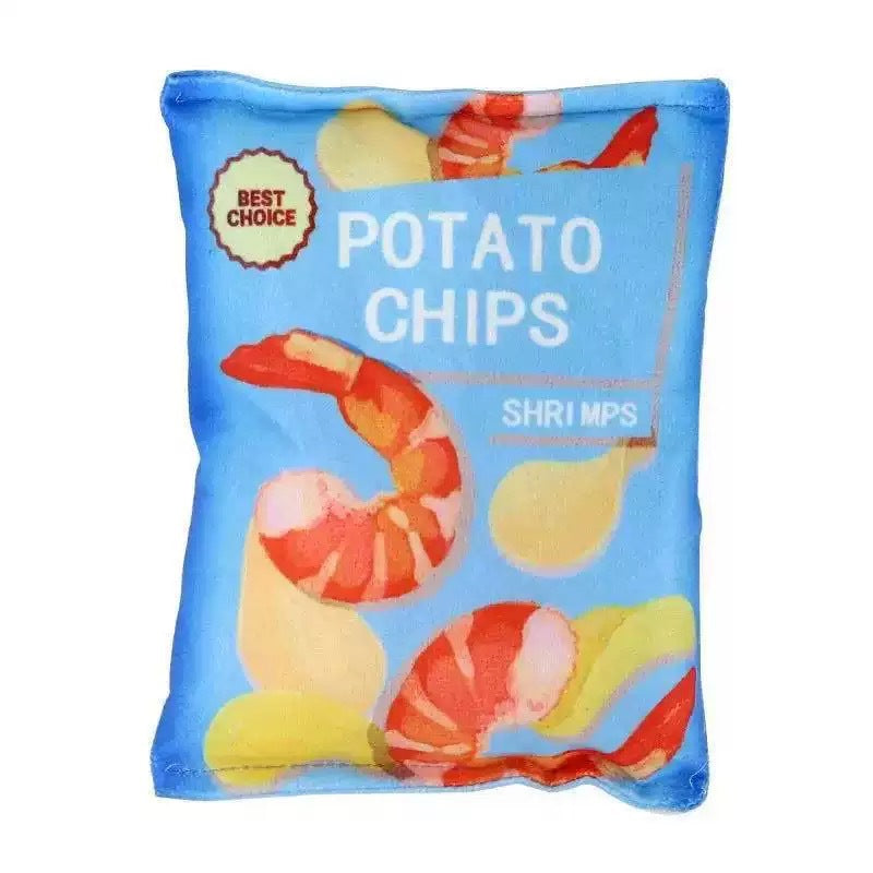 Plush squeaky potato chip toy for dogs and cats - photo 7