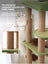 Two-tier oval sisal cat nest and climbing frame, product detail photo