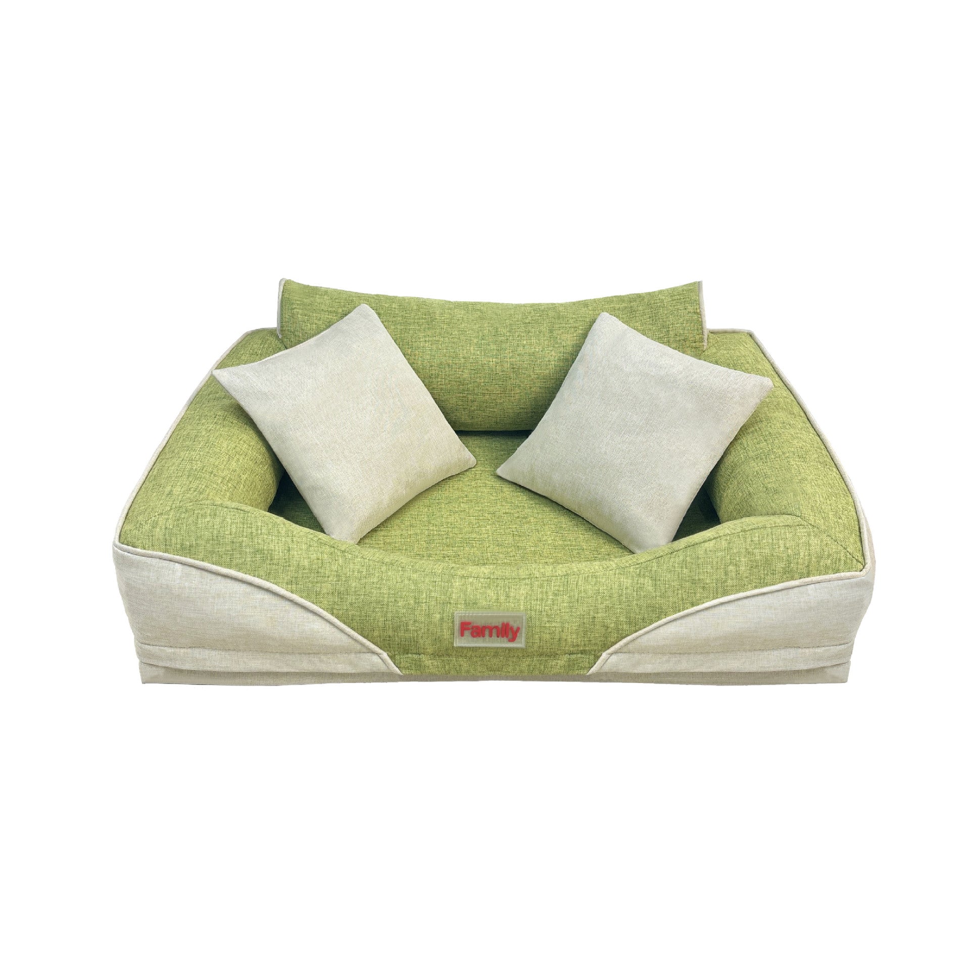 Four-season removable washable pet bed for cats in green, photo 4