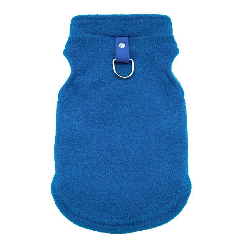 Soft hooded pet sweatshirt with pocket in Purple, front view