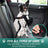 Reflective nylon dog car seat belt lead in black, 80cm long