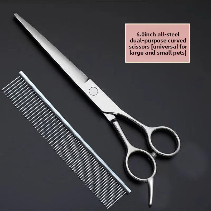 Pet Grooming Scissors Set, Curved, Straight and Thinning Shears
