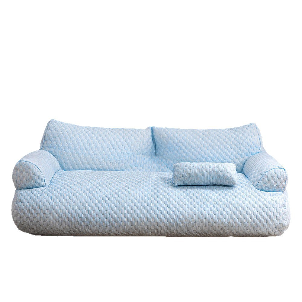 Green anti-scratch pet sofa bed for small dogs
