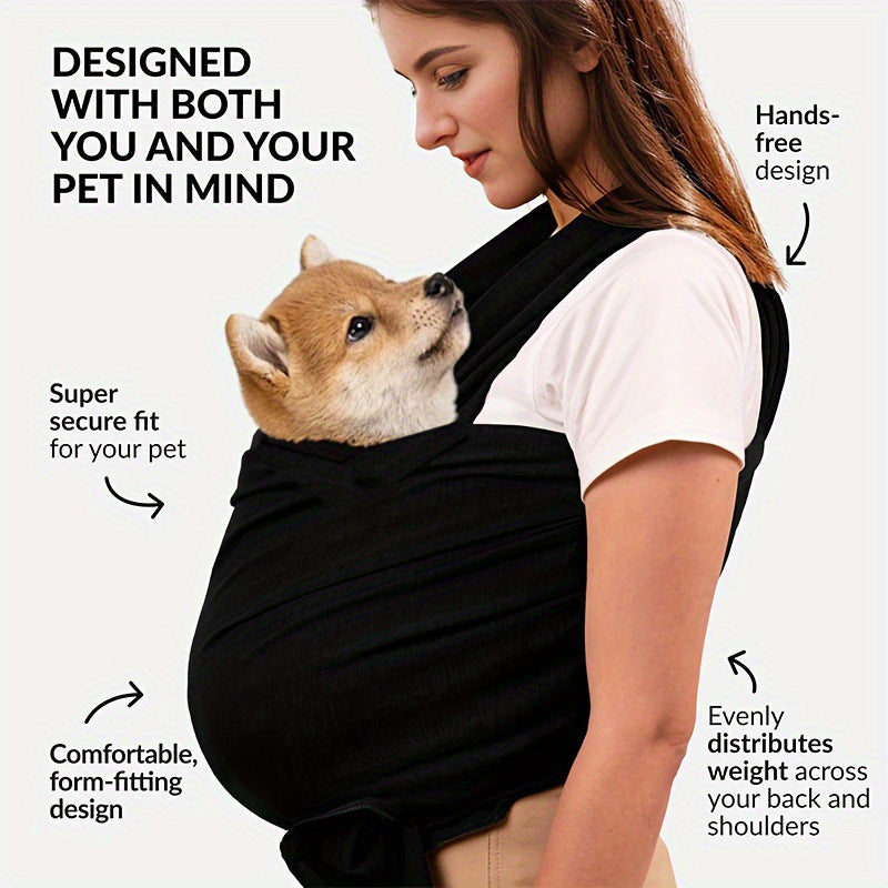 Front pet carrier sling for cats and small dogs in lilac, view 2