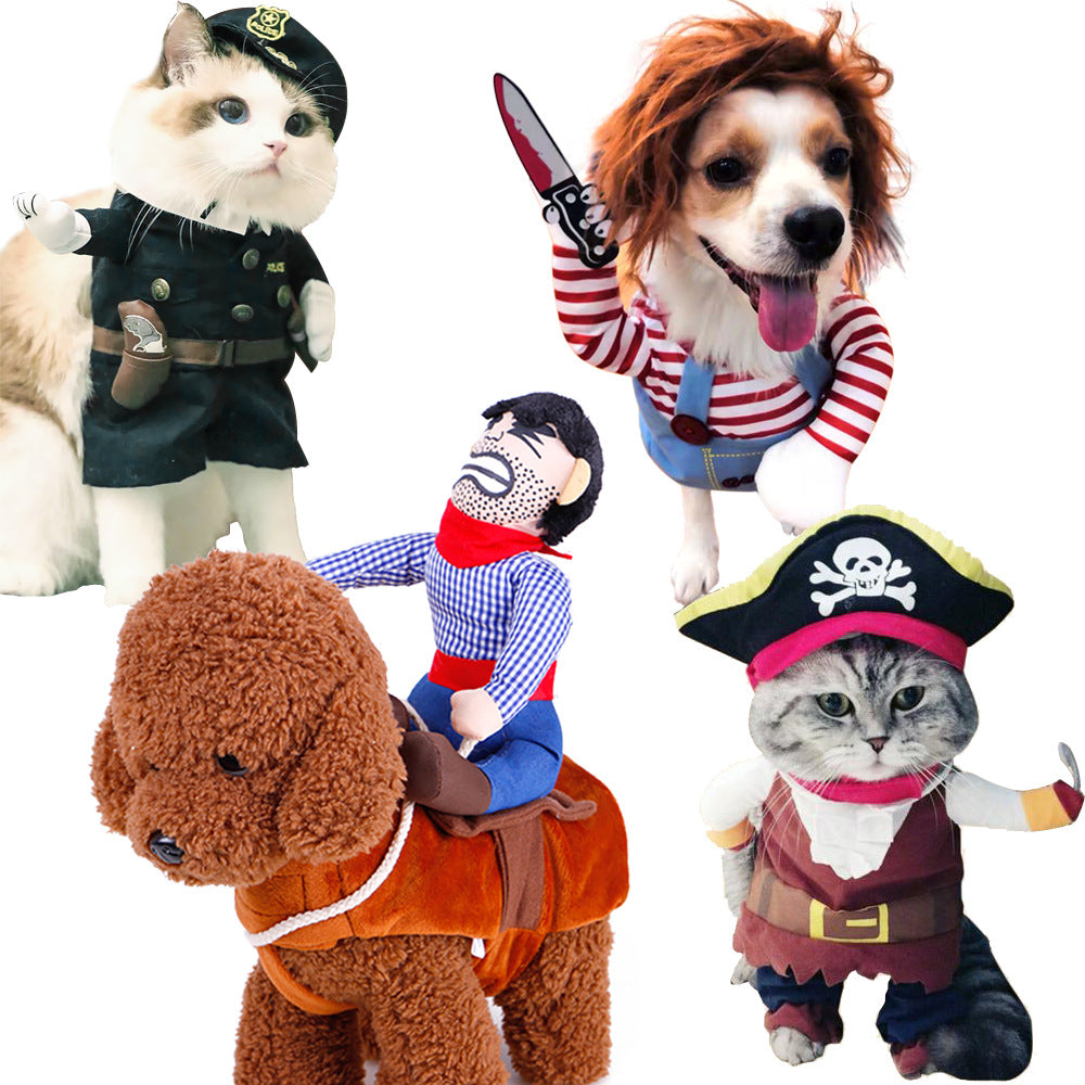 Funny pumpkin and spider Halloween costume for dogs and cats, image 4