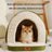 Light grey three sided sponge pet bed, view 3