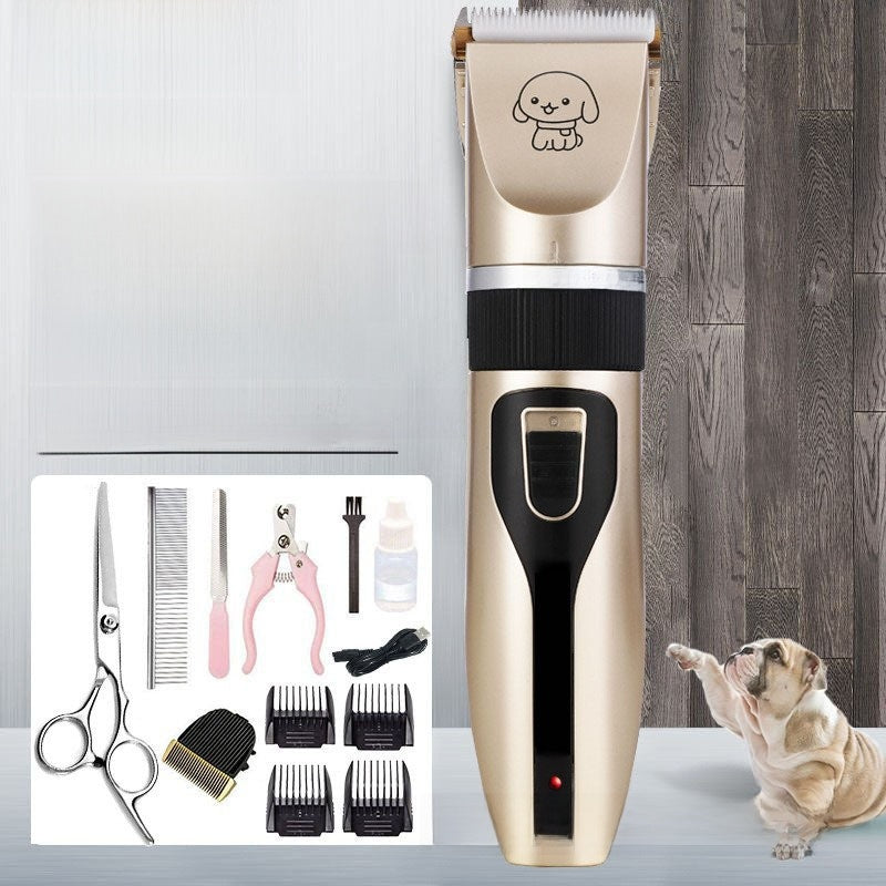 Cordless pet hair clipper with comb guides, detail photo 3