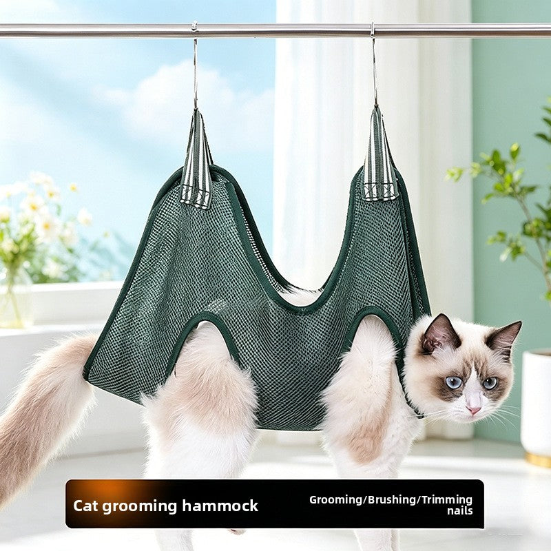 Mesh Grooming Hammock for Dogs and Cats, Restraint Bag for Nail Care