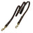 Cowhide leather multi function dog lead with double brass hooks