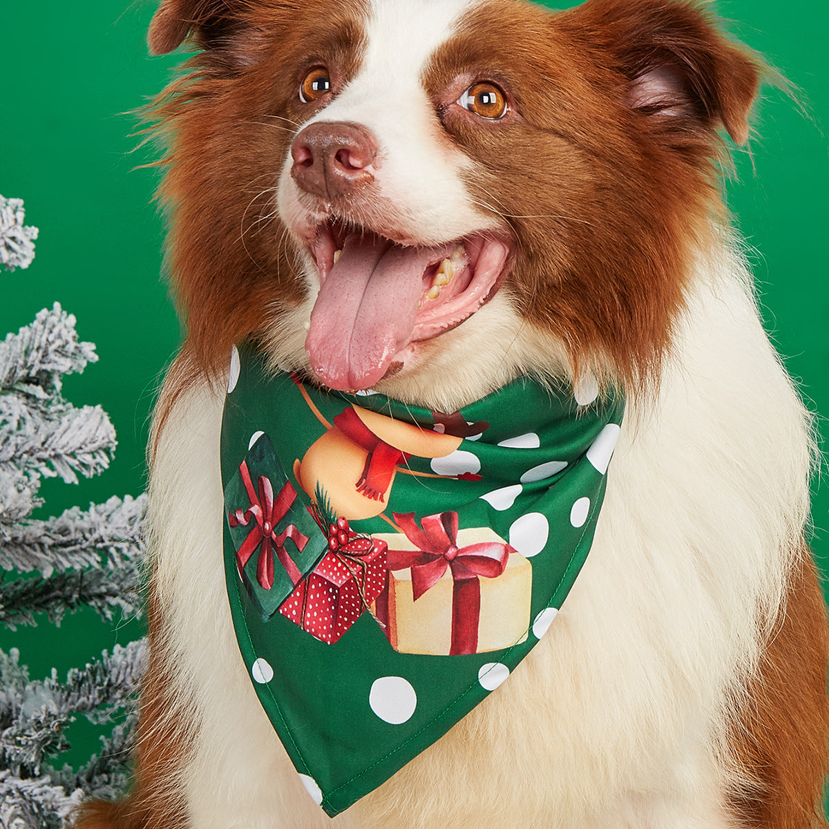 Cartoon print pet bandana for dogs and cats in Design 8, top view