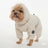 Four-leg padded winter jacket for small dogs in Off-white, side view