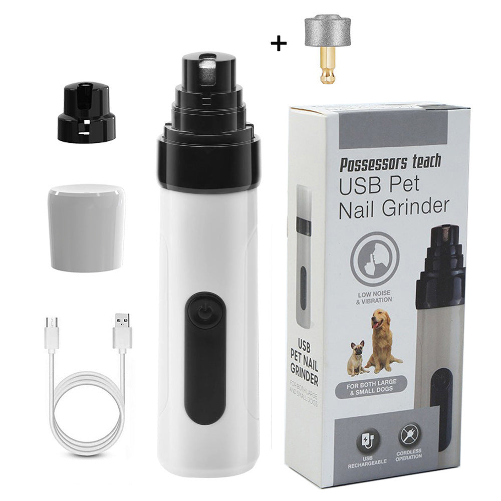 Dual Speed Pet Nail Grinder with LED Light and Diamond Head