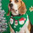 Cartoon print pet bandana for dogs and cats in Design 3, side view
