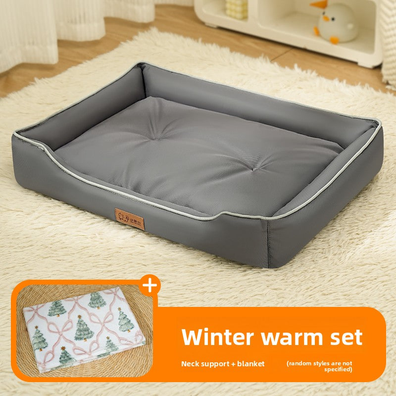 Waterproof Oxford dog bed with raised edges and soft base, photo 54