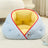 Round raised edge dog bed, detail photo 8
