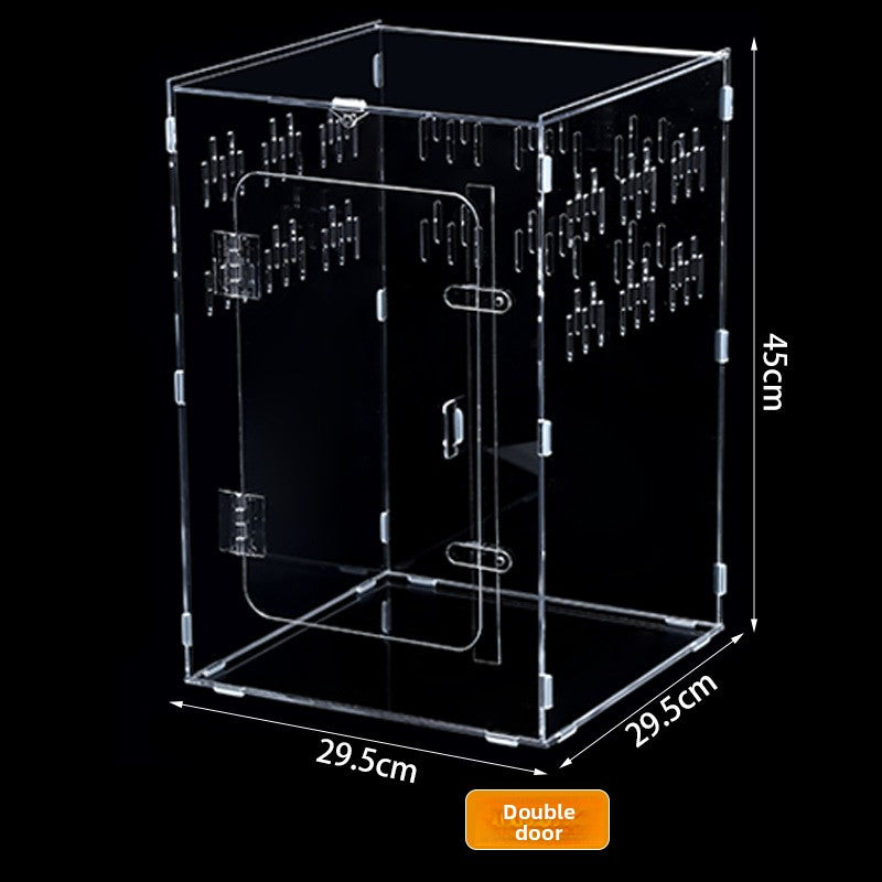 Ventilated acrylic enclosure for spiders and small reptiles, product detail photo