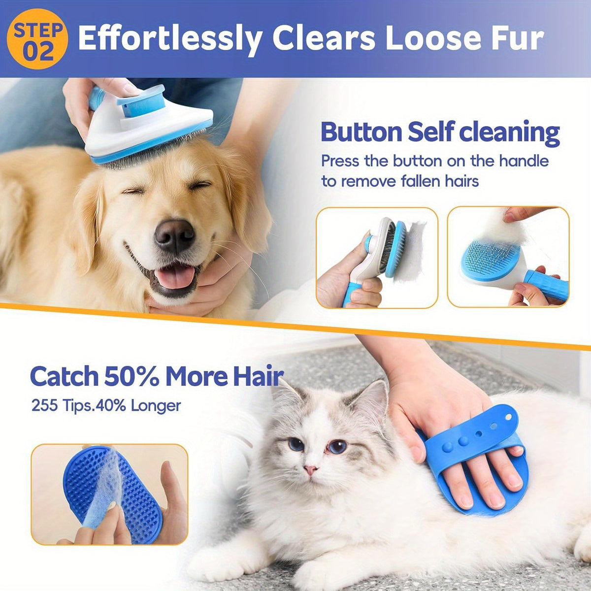 13-in-1 Pet Grooming Kit, Dog and Cat Brush, Nail Clipper and Trimmer