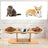 Raised wooden pet bowl stand, detail photo 3