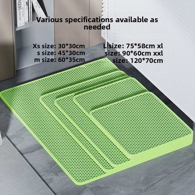Leak-Proof Double Layer EVA Cat Litter Mat, Anti-Splash