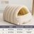 Enclosed washable cat cave bed with removable cushion, medium size, view 7 of 17