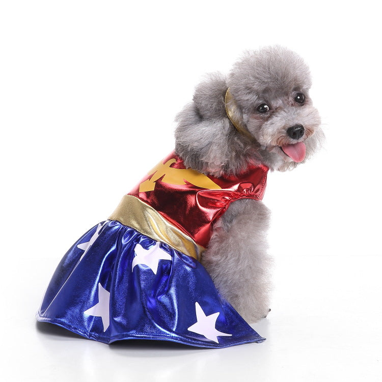 Warm themed pet costumes in festive and character designs