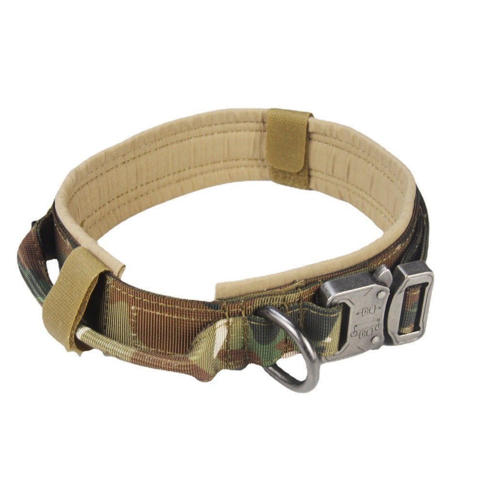 Tactical nylon dog collar with cobra buckle, 3 sizes available