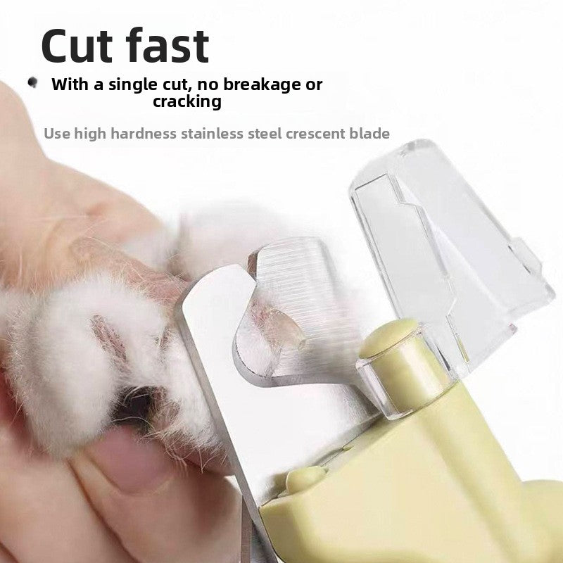 Banana Shaped LED Pet Nail Clipper with Safety Guard