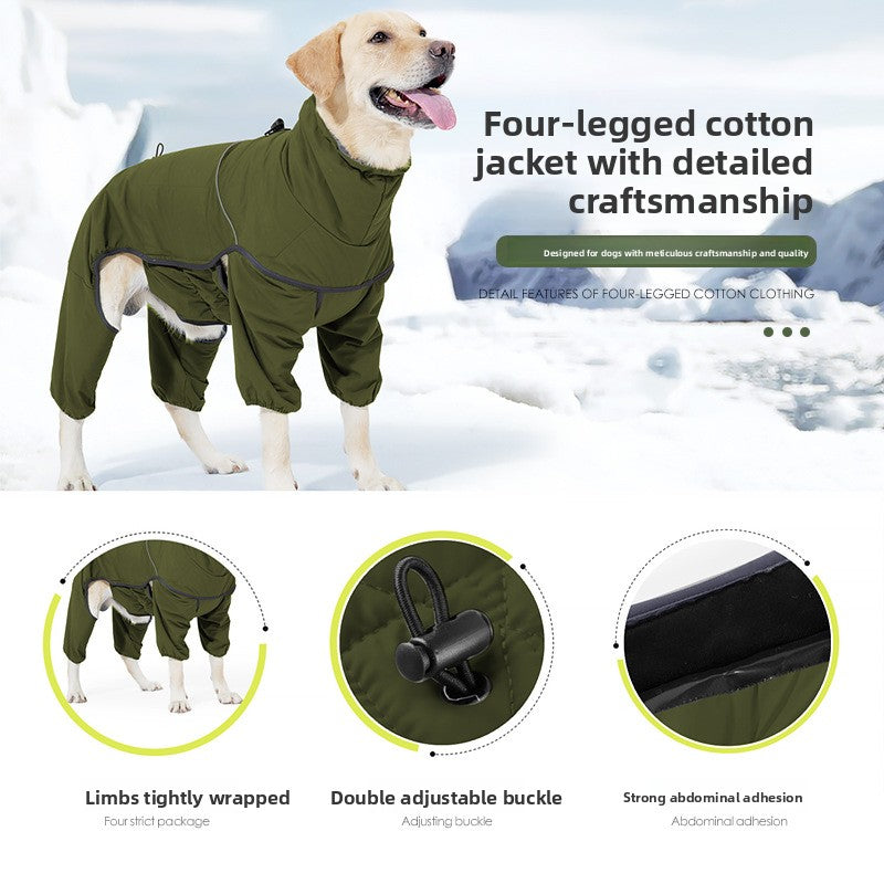 Four leg fleece lined padded dog coat, available in 2 colours, image 3