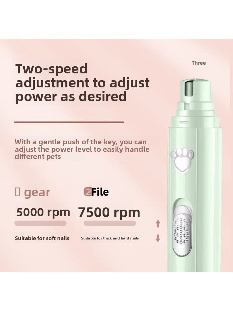 LED Electric Dog Nail Grinder with Multiple Grinding Heads